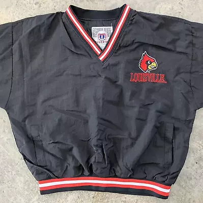 Vintage Louisville Cardinals Pullover Windbreaker Jacket Men's L Genuine Stuff • $29.99
