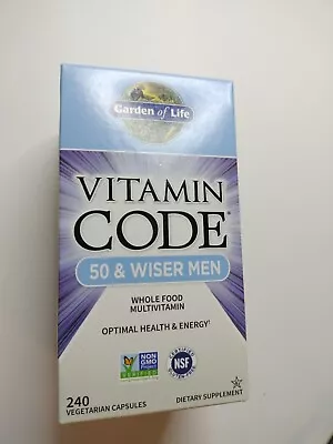 Garden Of Life Vitamin Code Men 50 & Wiser 240 Capsules Whole Food Multivitamin • $78