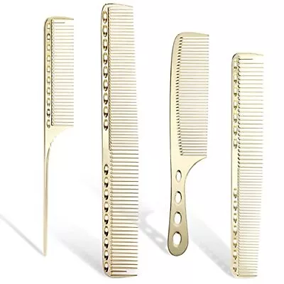 Barber Comb 4Type Aluminum Metal Combs For Cutting Comb Hair Hairdressing Tai... • $22.27