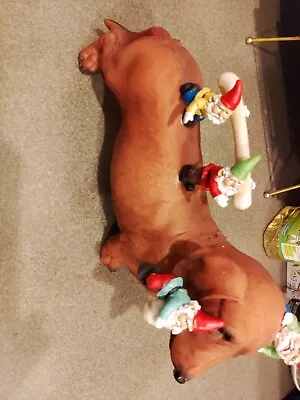 Dachshund Dog  Animal Home Decor With Garden Gnomes  • $35