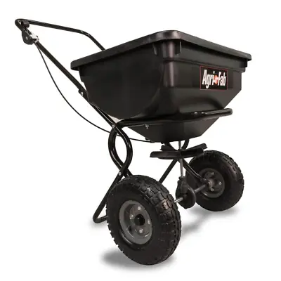 Fertilizer Spreader Broadcast Seed Lawn Pneumatic Tires 85 Lb. Push Hopper New • $135.96