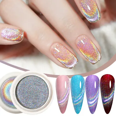 Magnetic Powder Sparkle Dust Rainbow Nail Art Decoration Colour Chrome Pigment • $1.89