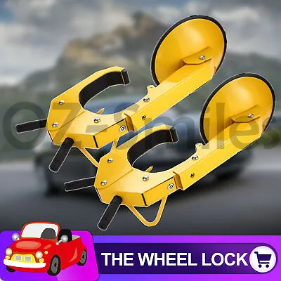 2x Anti-Theft Wheel Clamp Disc Lock Security Safety Auto Car Vehicle Heavy Duty • $92.12