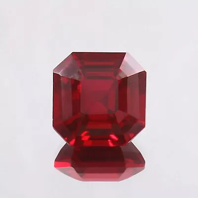 AAA Natural Flawless Blood Red Mozambique  Asscher Cut Loose Gemstone 10x10 MM • $40.80