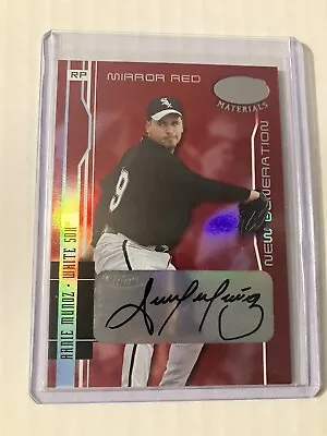 $6.99 • Buy 2003 Leaf Certified Materials Red Autographs Arnie Munoz 218 White Sox 009/100