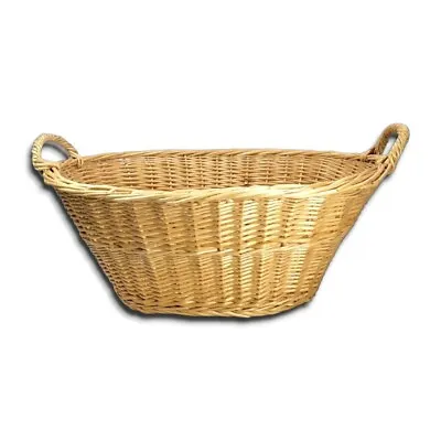 Wicker Laundry Basket Bamboo Rattan Large Hamper Handles Primitive Vintage Decor • $92.91