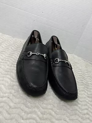 Cole Haan Men’s 11.5M Black Leather Horsebit Driving Loafers Dress Shoes. • $43