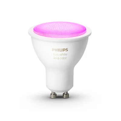 $119.95 • Buy Philips Hue White/Colour Ambiance Home Light Bulb/Globe 5.7W GU10 W/ Bluetooth