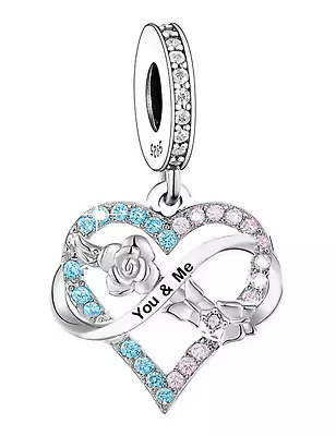 CLOSING DOWN SALE Brand New Sterling Silver You & Me Infinite Love Dangle Charm • £14.99