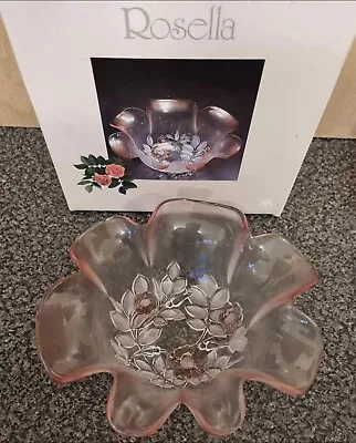 Vintage Walther GLAS Rosella Pink Glass Bowl - Looks Unused- Boxed  • £6.50