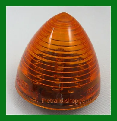 Maxxima 2  Round Beehive Clearance Marker Light Grommet Mount 6 LED Amber Lens • $11.50