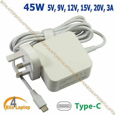 For IPad Pro 11-inch Type-C USB-C 45W Power Supply AC Adapter Charger -WHITE • £218.89