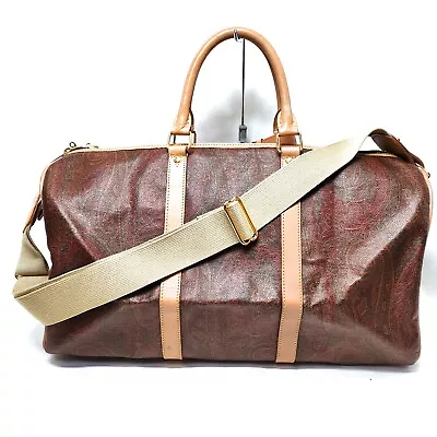 Etro Boston Bag  Brown PVC 1651420 • $3.25