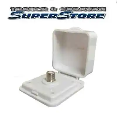 Square TV Antenna Inlet White | Caravan | RV | Motorhome AE7 • $11