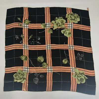 Vintage Vanette Creations French Production Hand Rolled 100% Silk Flowered Scarf • $20