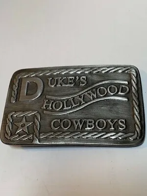 Duke's Hollywood Cowboys Belt Buckle John Wayne PEWTER Red River D Style • $60