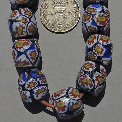 12 Old Antique Venetian Millefiori African Trade Beads #4941 • $50