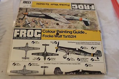 1/72 Scale Frog Focke Wulf TA152H Airplane Kit #F236F NO Box • $22.50