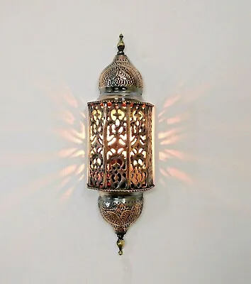 BR145W Nice Handmade Moroccan Wall LED Sconce CAST Brass Scallop Pattern • $59.90