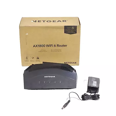 NETGEAR AX1800 1000 Mbps 4 Port Wireless Router  Wifi 6 • $17.99