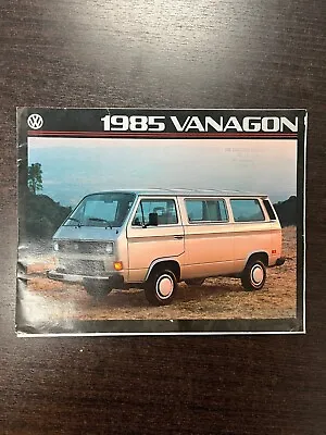 Vintage 1985 Volkswagen Vanagon Dealer Sales Brochure Promotional VW • $12.50