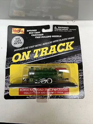 MAISTO On Track Die Cast Green 98 Steam Locomotive Blister Pack • $8