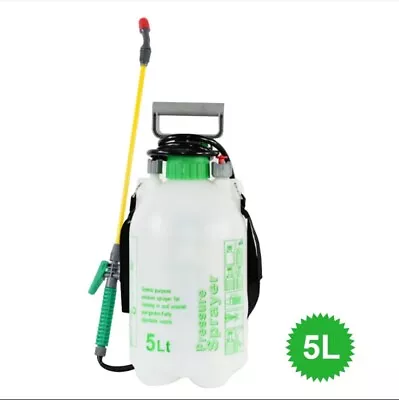 5L Garden Pressure Sprayer – Portable Hand Pump Chemical Weed Spray Bottle • £9.99