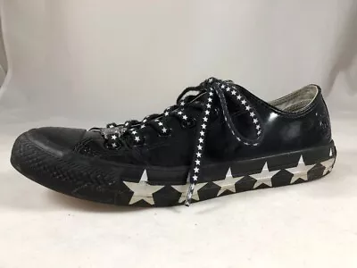 Gently Worn Converse  Miley Cyrus Chuck Taylor All-Star Ox   Black White Stars 8 • $12.95