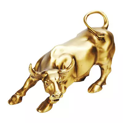 Wall Street Bronze Bull Statue Wall Street Charging Bull Sculpture Home Decor • $44.60