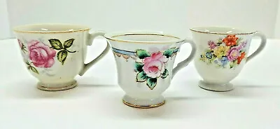 Vintage Occupied Japan Porcelain Hand Painted Tea Cups Cottage Granny Shabby • $9.99