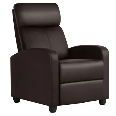 Recliner Chair Modern Upholstered Sofa Living Room Armchair PU Leather Bedroom • £127.99