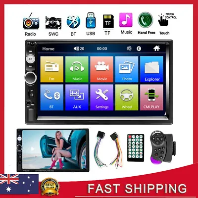 7  Double 2 DIN Head Unit Car Stereo MP5 Player Touch Screen BT Radio FM USB AUX • $38.20