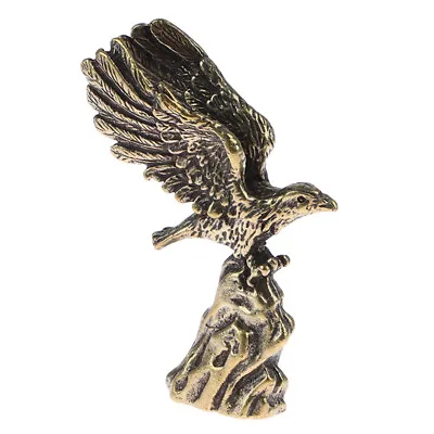 1Pc Antique Copper Eagle Statue Small Ornaments Vintage Brass Animal FigurinP_ • £6.08