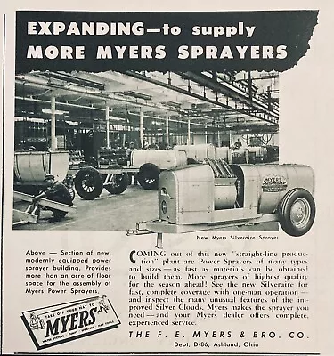 1946 Ad.(xf14)~f.e. Myers & Bro. Co. Ashland Ohio. New Myers Silveraire Sprayer • $6.49