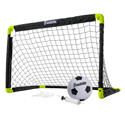 Portable Folding Youth Goal Set Kids Mini Soccer Goal Net + Ball Set  36  X 24  • $31.91