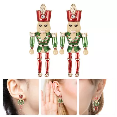  1 Pair Women Ear Studs Nutcracker Earrings Studded Earrings Girls Ear Jewelries • $7.29