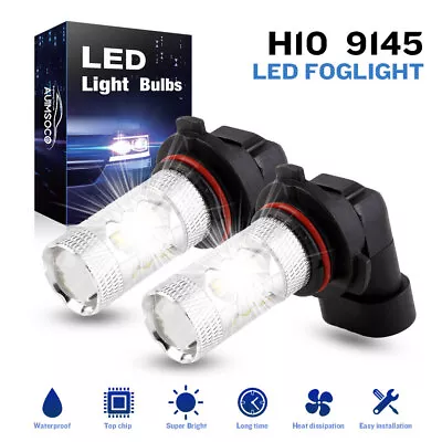 H10 9145 For Jeep Grand Cherokee 2004-2010 2x White LED Bulb Fog Light Lamps • $16.99