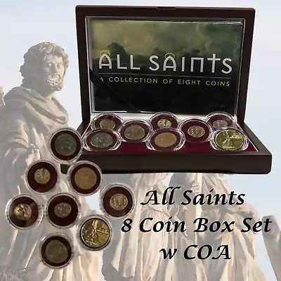 All Saints 8 Coin Deluxe Box Set Paul The Apostle Mother Theresa W COA • $279.99