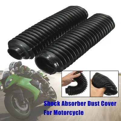 Motorcycle Rubber Front Fork Gaiters Dust Cover Gators Boots For CQR 245x58x39mm • $20.61