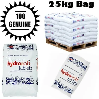 £278.49 • Buy HYDROSOFT SALT TABLETS | 25KG BAG | Water Softener | FCC Food Grade 99.9% Pure