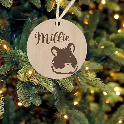 Hamster Gift Personalised Pet Name Christmas Gift Tag Christmas Bauble Name • £3.99