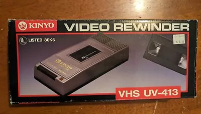 KINYO UV-413 1-Way Vintage VHS Video Cassette Rewinder Immaculate/Open Box 👀👌 • $59.95