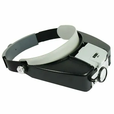 Jewelers Head Headband Magnifier LED Illuminated Visor Magnifying Glasses Loupe • $13.99