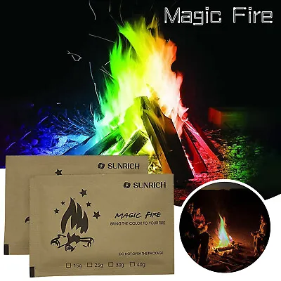 1xMagical Flames Color Fire Packets - Indoor/Outdoor - Hue-Changing Flame Powder • $0.99