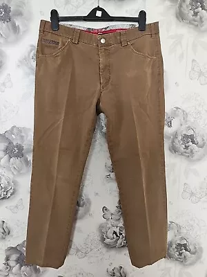 Meyer Trousers Mens W36 L29 Brown Smart Chinos Straight Comfort Stretch Dublin • £15