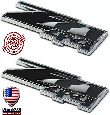 TWO All Black Z71 4x4 Emblem Badge Stick On For Chevy Silverado Tahoe Suburban • $13.50