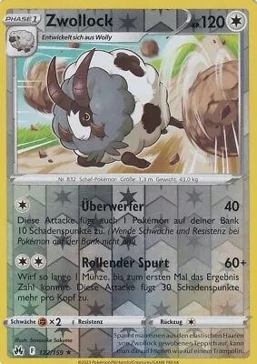 Zwollock 122/159 REVERSE HOLO Zenith Of The Kings Pokemon Card German • £2.16