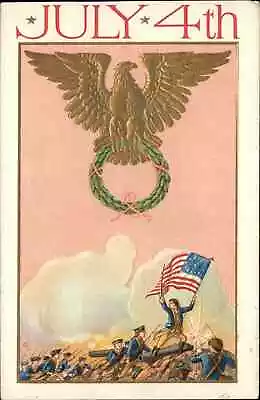 Fourth Of July American Revolution Scene Patriotic C1910 Vintage Postcard • $8.29