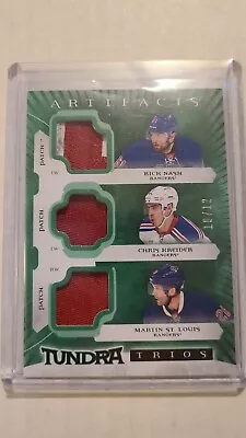 2015 16 UD Tundra Trios 3X Patch Chris Kreider Rick Nash Martin St. Louis #10/12 • $89.99