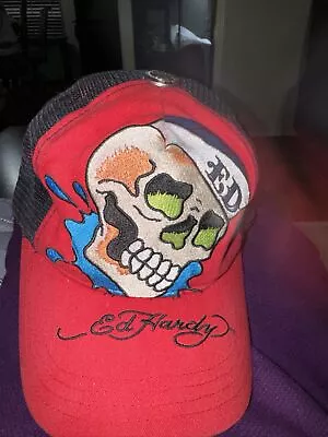 Ed Hardy Ball Cap Adjustable Mesh Trucker Cap • $24.90